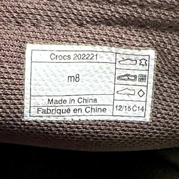 Crocs Santa Cruz 2 Luxe Shoes Men's Size 8 Brown Leather Slip On Loafers - Picture 11 of 11